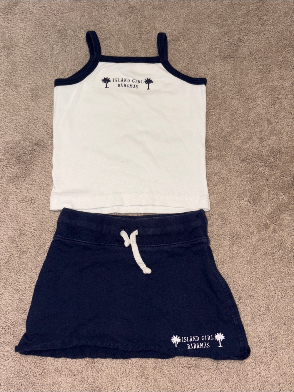 Girl’s Bahamas Shirt & Skirt Matching Set Youth Small